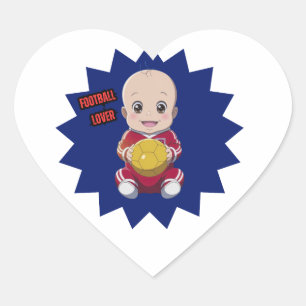 Love football  heart sticker