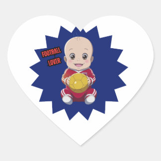 Love football  heart sticker