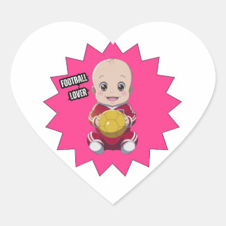 Love football  heart sticker