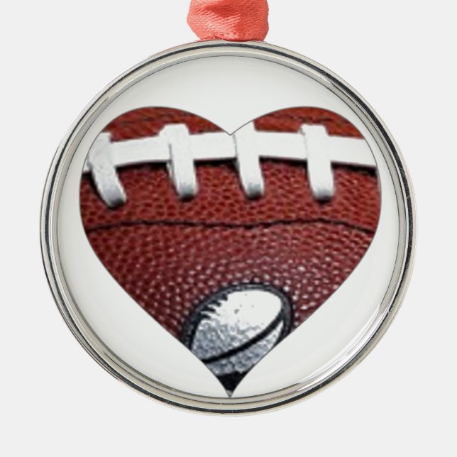 LOVE FOOTBALL METAL ORNAMENT (Front)