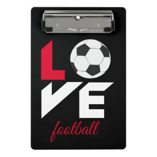 Love football mini clipboard