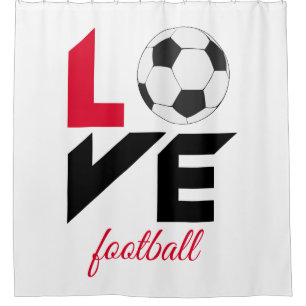 Love football shower curtain