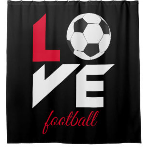 Love football shower curtain