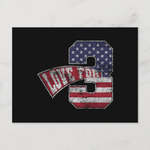 Love For 3 Vintage Grungy Version  Holiday Postcard