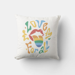 Love For All Rainbow Mouth  Cushion
