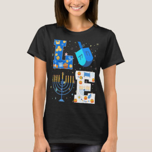 Love For Chanukah Hanukkah Menorah Jew Jewish 1 T-Shirt