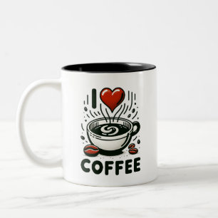Love for Coffee - Enthusiast's Two-Tone Coffee Mug