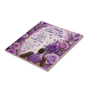 LOVE FOR DAD FROM DAUGHTERS CERAMIC TILE