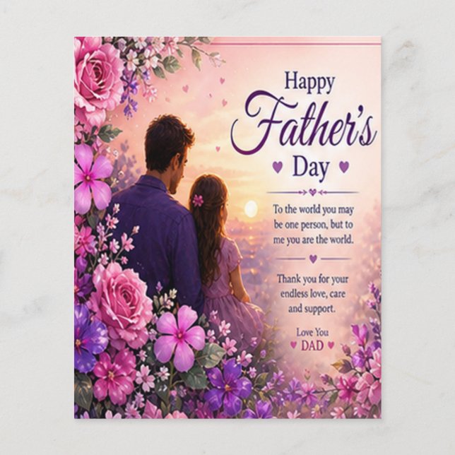 LOVE FOR DAD FROM DAUGHTERS FLYER (Back)