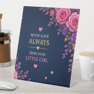 LOVE FOR DAD FROM DAUGHTERS PEDESTAL SIGN