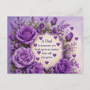 LOVE FOR DAD FROM DAUGHTERS POSTCARD