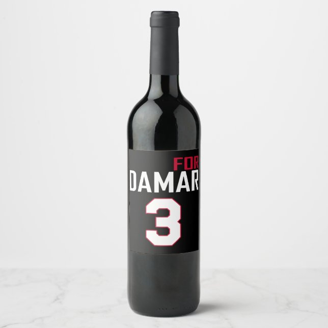 Love For Damar 3 Colour Wine Label (Front)