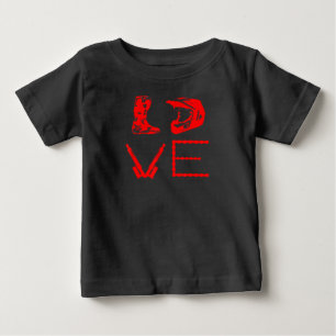 Love For Dirt Bike Funny Gift For Bikers Baby T-Shirt