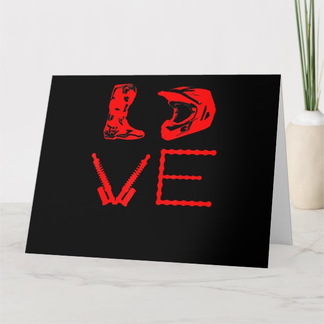 Love For Dirt Bike Funny Gift For Bikers Card (Front)