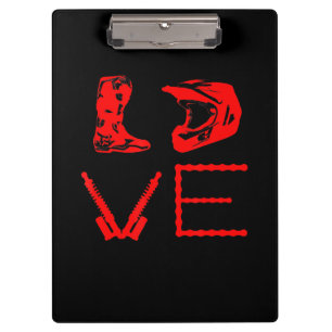 Love For Dirt Bike Funny Gift For Bikers Clipboard
