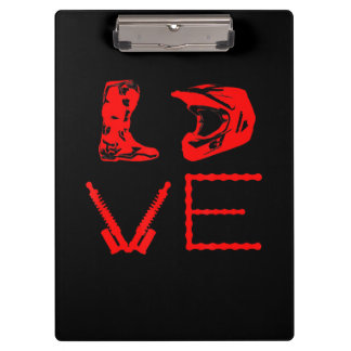 Love For Dirt Bike Funny Gift For Bikers Clipboard