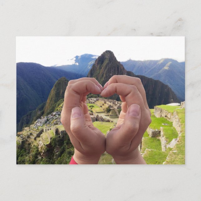 Love for Machu Picchu Peru Postcard (Front)
