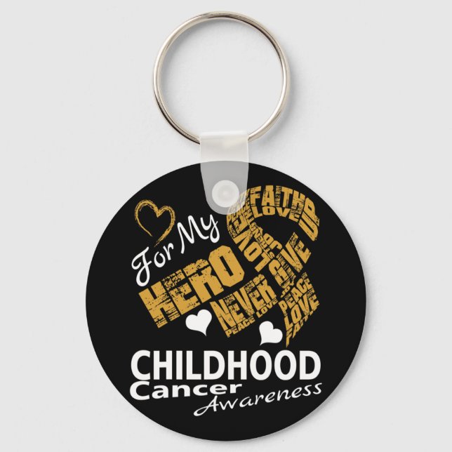 Love For My Hero  Key Ring (Front)