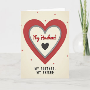 Love For My Husband Partner Card
