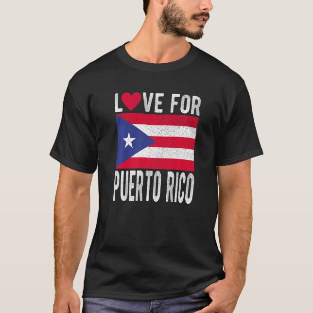 Love for Puerto Rico Premium T-Shirt (Front)