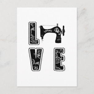 love for sewing postcard