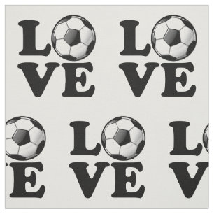 Love For Soccer Glossy Soccer Ball Fabric