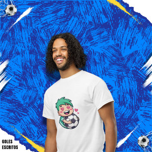 Love for soccer kawaii anime design T-Shirt