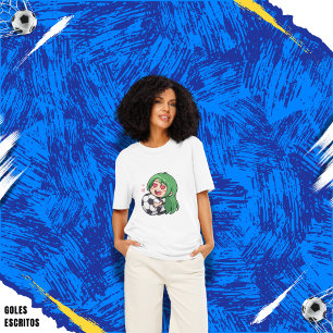 Love for soccer kawaii anime design T-Shirt