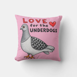 Love for the Underdogs – Pink Cushion with Dove