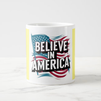 "Love for USA Patriotic Mug" Large Coffee Mug