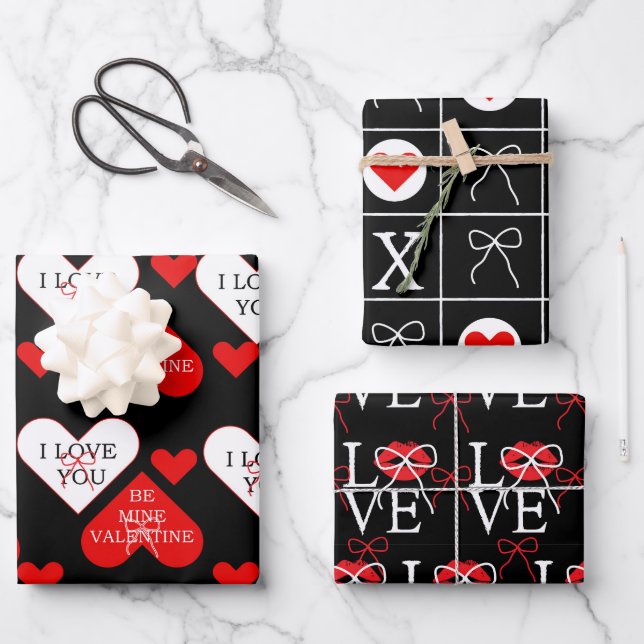 Love For Valentine's Day  Wrapping Paper Sheet (Front)