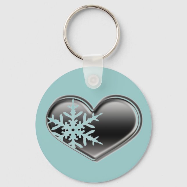 love for winter - snowmobiling key ring (Front)