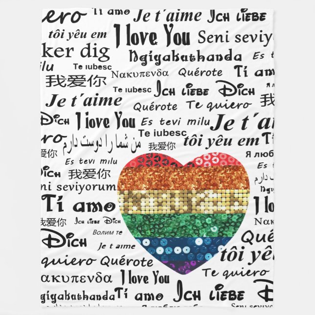 Love foreign languages blanket (Front)
