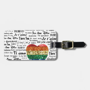 Love foreign languages luggage tag