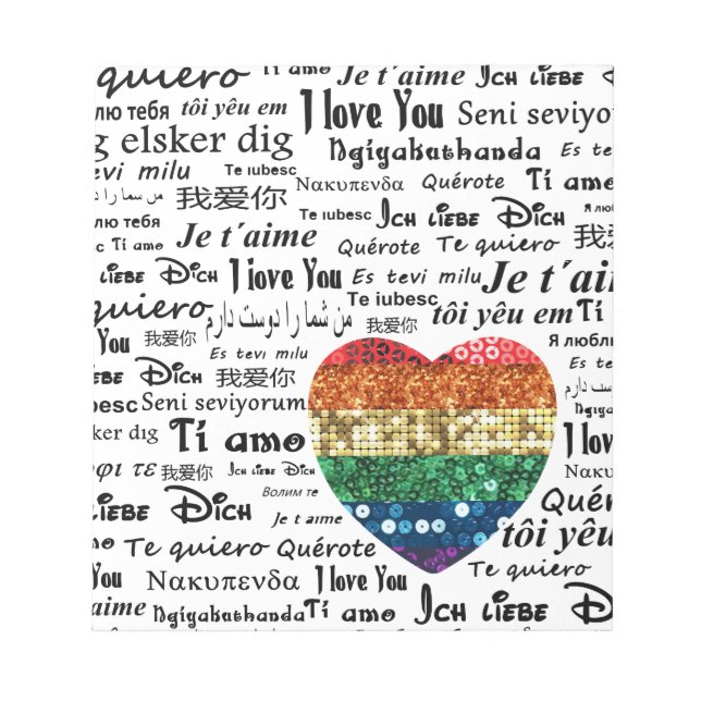 Love foreign languages notepad (Front)
