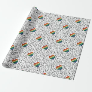 Love foreign languages wrapping paper