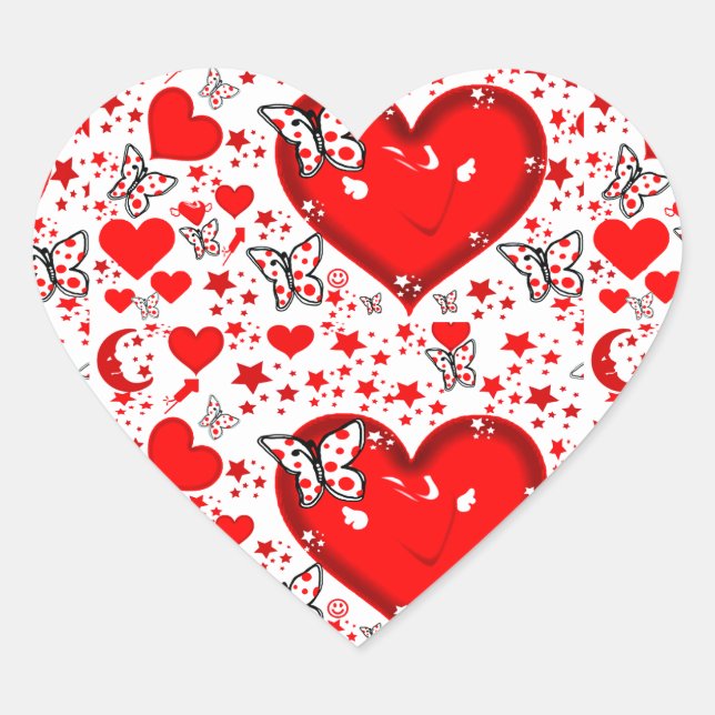 Love,Forever & Always_ Heart Sticker (Front)