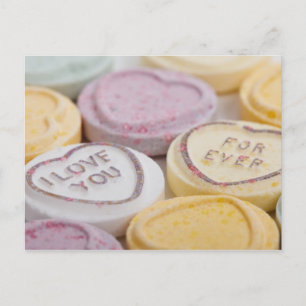 Love Forever Candy Hearts Postcard