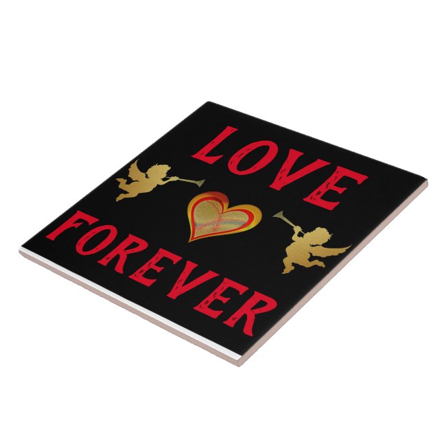 Love Forever Ceramic Tile (Side)