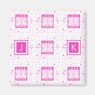 Love forever Customize it with your initials Magnet