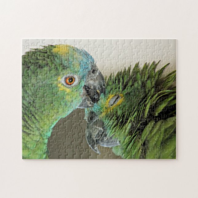 Love forever - cute parrots jigsaw puzzle (Horizontal)