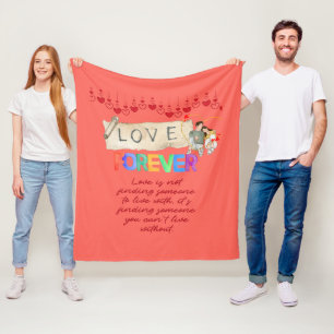 Love Forever – Happy Valentine's Day Fleece Blanket