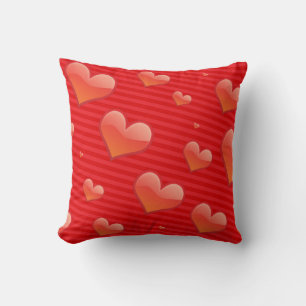 Love Forever, hearts of red design, Cushion