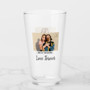 Love Forever LGbtq couple pride add photo name sim Glass