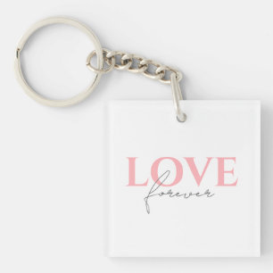 Love Forever Modern Minimalist Key Ring