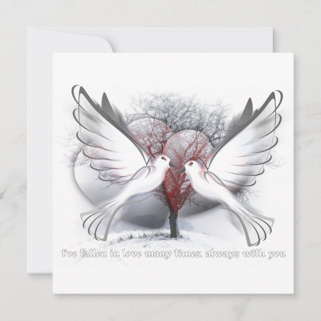 Love forever valentine's gift flat card (Front)