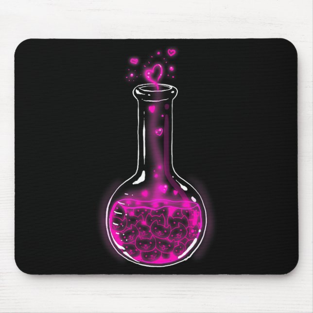 Love Formula Cats Lovers Cat Lab Lady Valentines  Mouse Pad (Front)