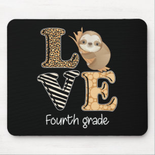 Love Fourth Grade Sloth 4th Grade Teacher Back To Mouse Pad