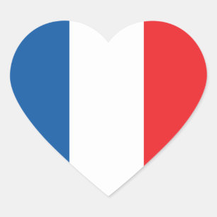 Love France Flag, French Colours Sticker