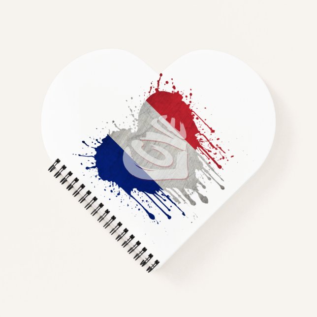Love France Flag Notebook (Front)